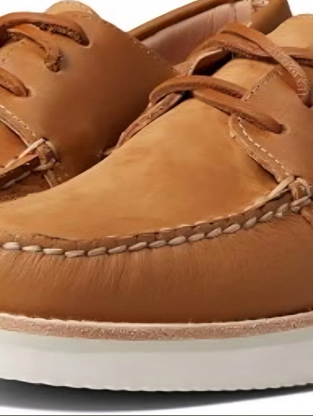 Sperry Men’s Chestnut Leather 2-Eye Boat Shoes X Vibram Size 9 Euc